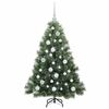 vidaXL Künstlicher Weihnachtsbaum mit 150 LEDs Grün 120 cm PE und PVC