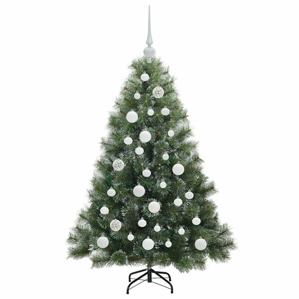 vidaXL Künstlicher Weihnachtsbaum mit 150 LEDs Grün 120 cm PE und PVC