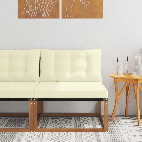 vidaXL Outdoor Mittelsofa Massivholz Akazie Natur