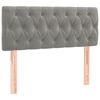 vidaXL Boxspringbett mit Matratze Hellgrau 90x190 cm Samt