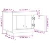 vidaXL Couchtisch Braun Eichen-Optik 51x50x45 cm Holzwerkstoff