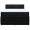 vidaXL Boxspringbett mit Matratze Schwarz 160x200 cm Stoff