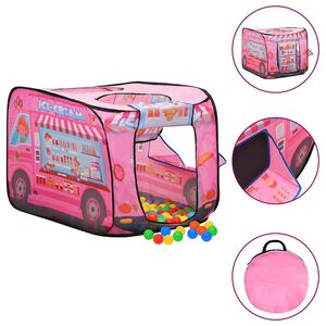 vidaXL Kinder-Spielzelt mit 250 B&auml;llen Rosa 70x112x70 cm