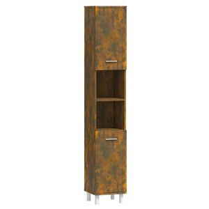 vidaXL Badschrank R&auml;uchereiche 30x30x179 cm Holzwerkstoff