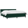 vidaXL Boxspringbett mit Matratze Dunkelgr&uuml;n 180x220 cm Samt