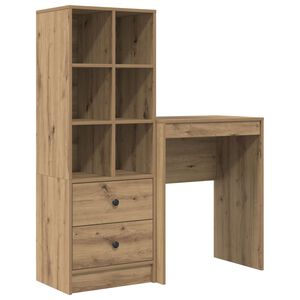 vidaXL Schreibtisch Artisan-Eiche 105,5 x 34 x 127 cm 2 Stk.