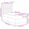 vidaXL Boxspringbett mit Matratze Hellgrau 80 x 200 cm Samt