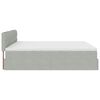 vidaXL Ottoman-Bett mit Matratze Hellgrau 200x200 cm Samt