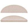 vidaXL Stufenmatten 15 Stk. 56x17x3 cm Taupe Halbrund