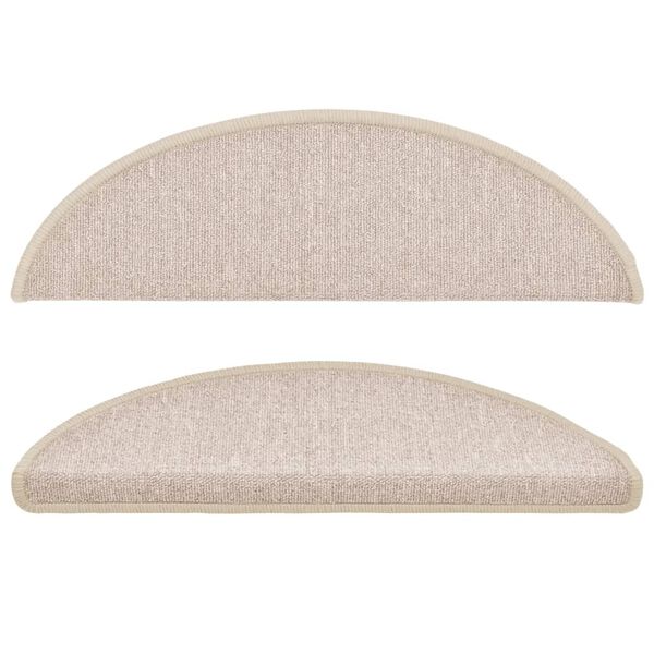vidaXL Stufenmatten 15 Stk. 56x17x3 cm Taupe Halbrund