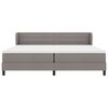 vidaXL Boxspringbett mit Matratze Taupe 200 x 200 cm Stoff