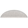 vidaXL Treppenmatten Selbstklebend Sisal-Look 15 Stk. 56x17x3 Platina
