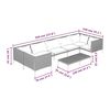 vidaXL 8-tlg. Garten-Lounge-Set mit Kissen Poly Rattan Dunkelgrau