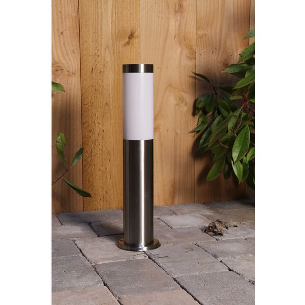 Luxform Solar-LED-Pollerleuchte Idaho Silbern 39135