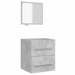 vidaXL Badschrank mit Spiegel Betongrau 41x38,5x48 cm