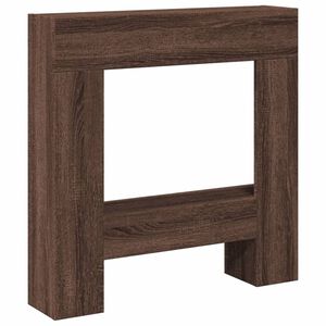 vidaXL Kaminumrandung Braun Eichen-Optik 81x18x82 cm Holzwerkstoff