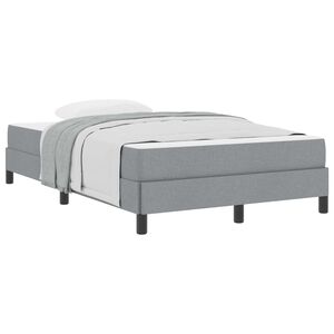vidaXL Boxspringbett mit Matratze Hellgrau 120 x 200 cm Stoff