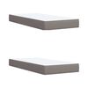 vidaXL Boxspringbett mit Matratze Taupe 200x200 cm Stoff