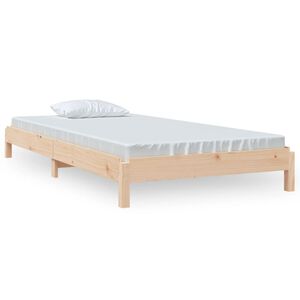 vidaXL Stapelbett 75x190 cm Massivholz Kiefer