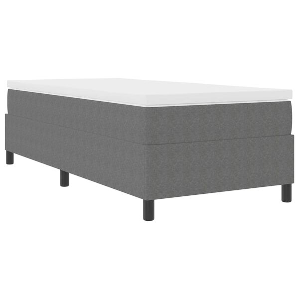vidaXL Boxspringbett Hellgrau 100 x 200 cm Cordstoff