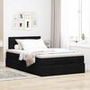 vidaXL Ottoman-Bett mit Matratze Schwarz 120x200 cm Stoff