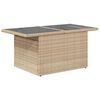vidaXL 9-tlg. Garten-Sofagarnitur mit Kissen Beige Poly Rattan