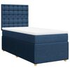vidaXL Boxspringbett mit Matratze Blau 90x190 cm Stoff