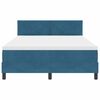 vidaXL Boxspringbett mit Matratze Dunkelblau 160 x 200 cm Samt