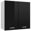 vidaXL H&auml;ngeschrank Hochglanz-Schwarz 60x31x60 cm Holzwerkstoff