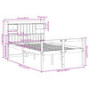 vidaXL Massivholzbett mit Regal ohne Matratze Wachsbraun 135x190 cm