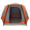 vidaXL Campingzelt Grau und Orange 420 x 420 x 227 cm Polyester