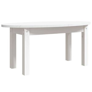 vidaXL Couchtisch Wei&szlig; 80x40x35 cm Massivholz Kiefer