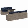vidaXL Gartensofa-set 8 stk. Grau Poly-Rattan