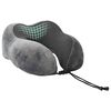 vidaXL Reisekissen f&uuml;r den Hals Grau 27 x 26 x 14 cm Viscoschaum
