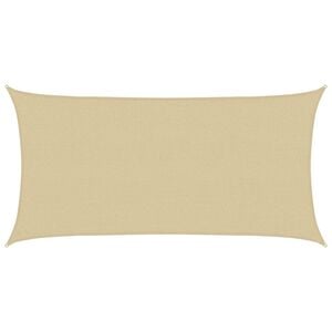 vidaXL Sonnensegel Rechteckig 2 x 6 m HDPE Beige