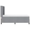 vidaXL Boxspringbett mit Matratze Hellgrau 190 x 90 cm Stoff