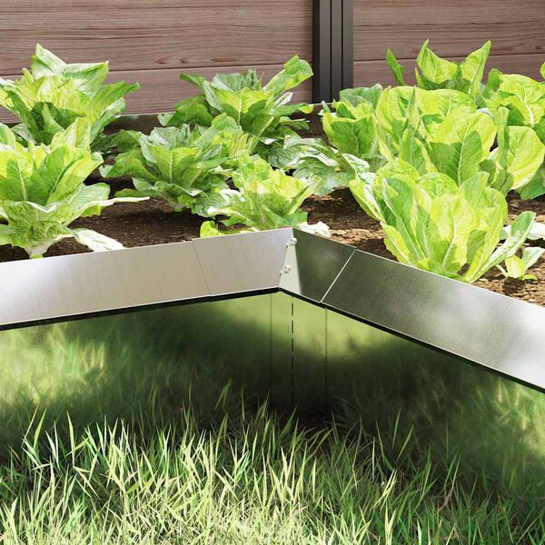 vidaXL Schneckenzaun Silber 10 x 10 x 25 cm Verzinkter Stahl