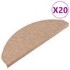 vidaXL Stufenmatten Selbstklebend 20 Stk. Beige 65x22,5x3,5 cm
