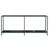 vidaXL Konsolentisch Schwarz 180x35x75,5 cm Hartglas