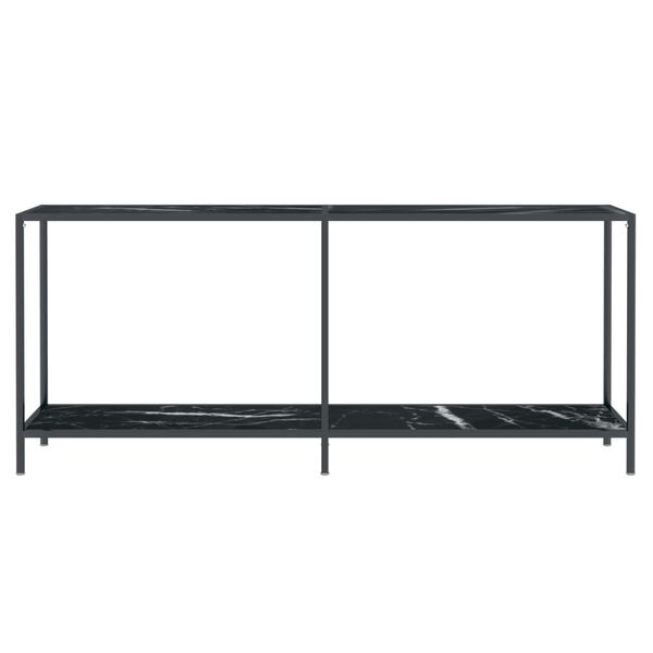 vidaXL Konsolentisch Schwarz 180x35x75,5 cm Hartglas