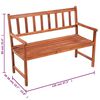 vidaXL Gartenbank mit Auflage 120 cm Massivholz Akazie