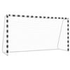 vidaXL Fu&szlig;balltor 300x160x90 cm Metall Schwarz und Wei&szlig;
