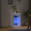 vidaXL Sideboard mit LED-Leuchten Wei&szlig; 41x37x67 cm