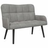 vidaXL Zweisitzer Sofa Hellgrau 115 x 61 x 87 cm Samt