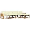 vidaXL Outdoor-Sofagarnitur 5 stk. Natur und Creme