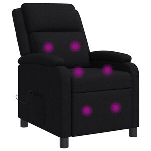 vidaXL Massage Relaxsessel Schwarz Stoff