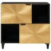 vidaXL Seitenschrank mit Regal Schwarz und Gold 80 x 33,5 x 75 cm