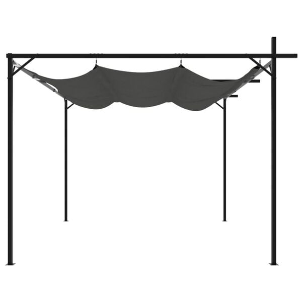 vidaXL Pergola mit Schiebedach Anthrazit 295x292x230 cm