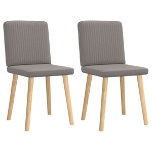 vidaXL Esszimmerst&uuml;hle 2 Stk. Taupe Stoff