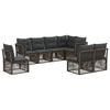 vidaXL Gartensofa-set 8 Stk. Grau Poly-Rattan